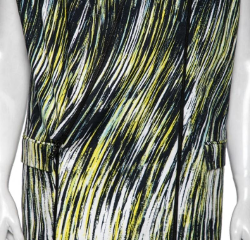 Kenzo Multicolor Printed Cotton Zip Detail Long Sleeveless Jacket S In Good Condition For Sale In Dubai, Al Qouz 2