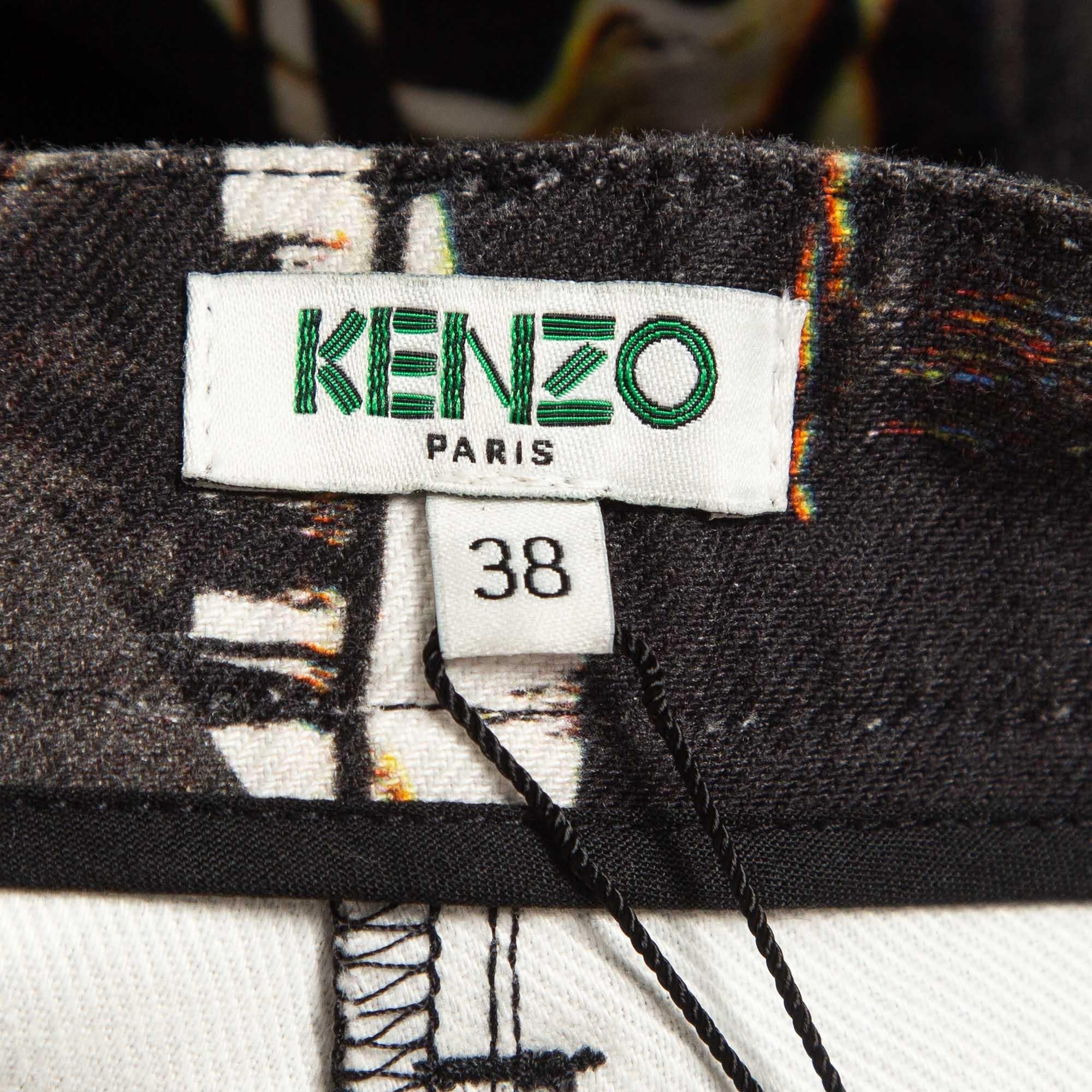 Kenzo Multicolor Printed Denim Jeans M Waist 30