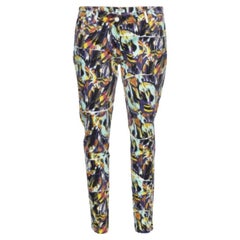 Kenzo - Jean plissé en coton extensible imprimé multicolore à la taille : 33"