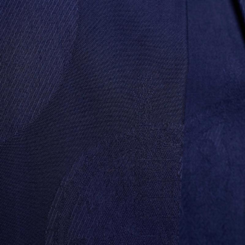 Donna Kenzo - Top svasato senza maniche in jacquard a cerchi blu navy S in vendita