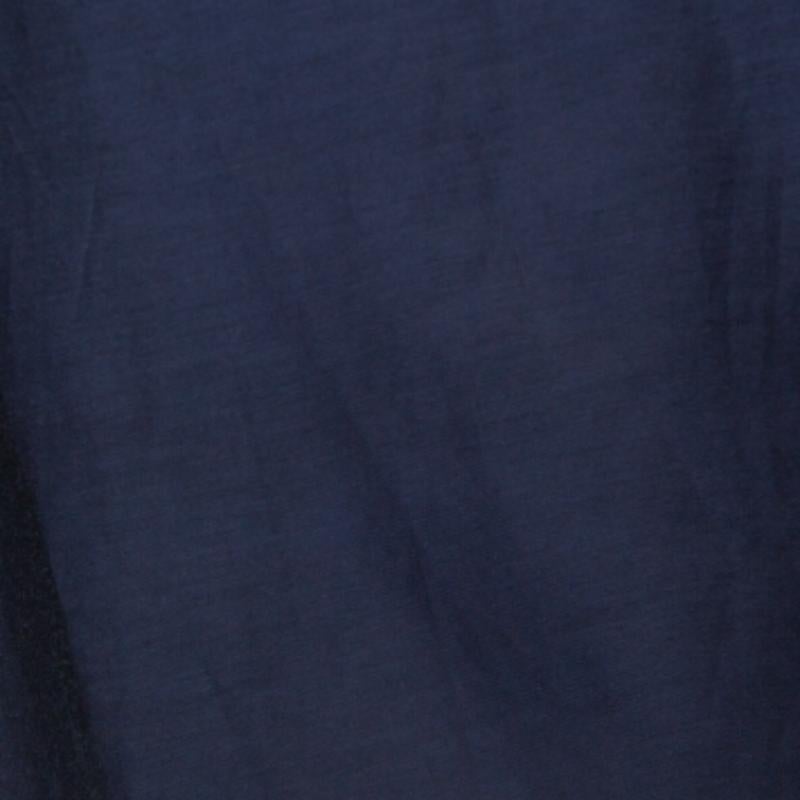 Kenzo Navy Blue Cotton Blend Maxi Dress S im Angebot 6
