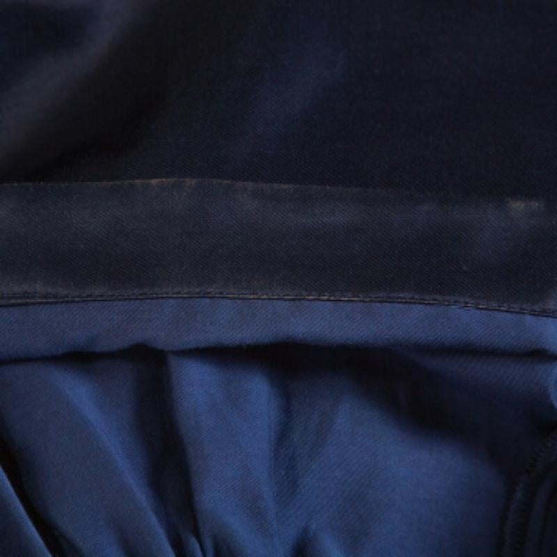 Kenzo Navy Blue Cotton Blend Maxi Dress S im Angebot 1