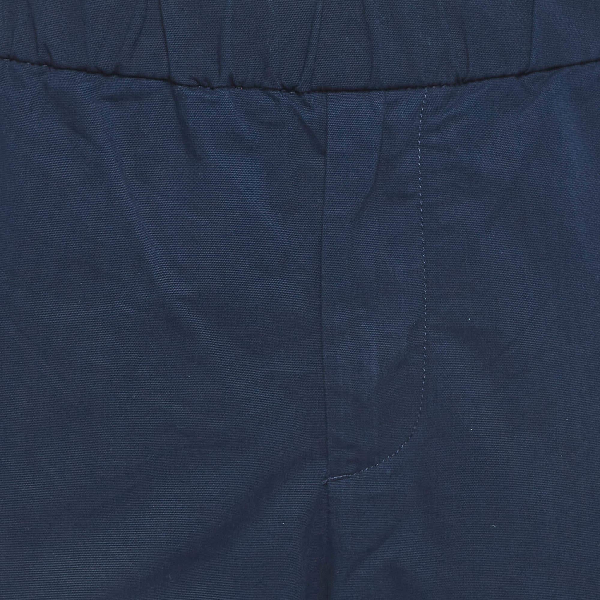 Kenzo Navy Blue Cotton Elasticated Waist Trousers XL In Good Condition In Dubai, Al Qouz 2