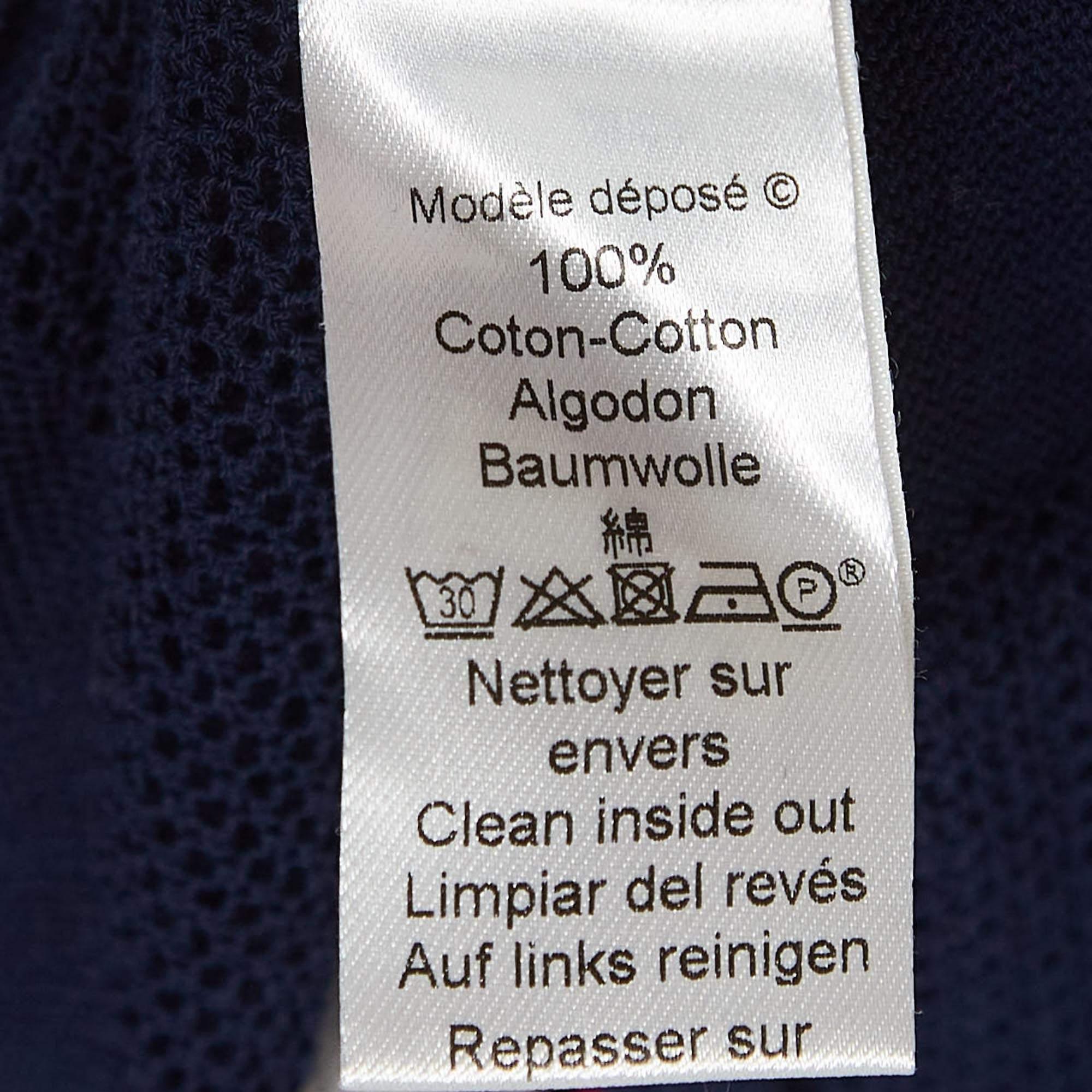 Men's Kenzo Navy Blue Knit Layered Crew Neck Sweatshirt M