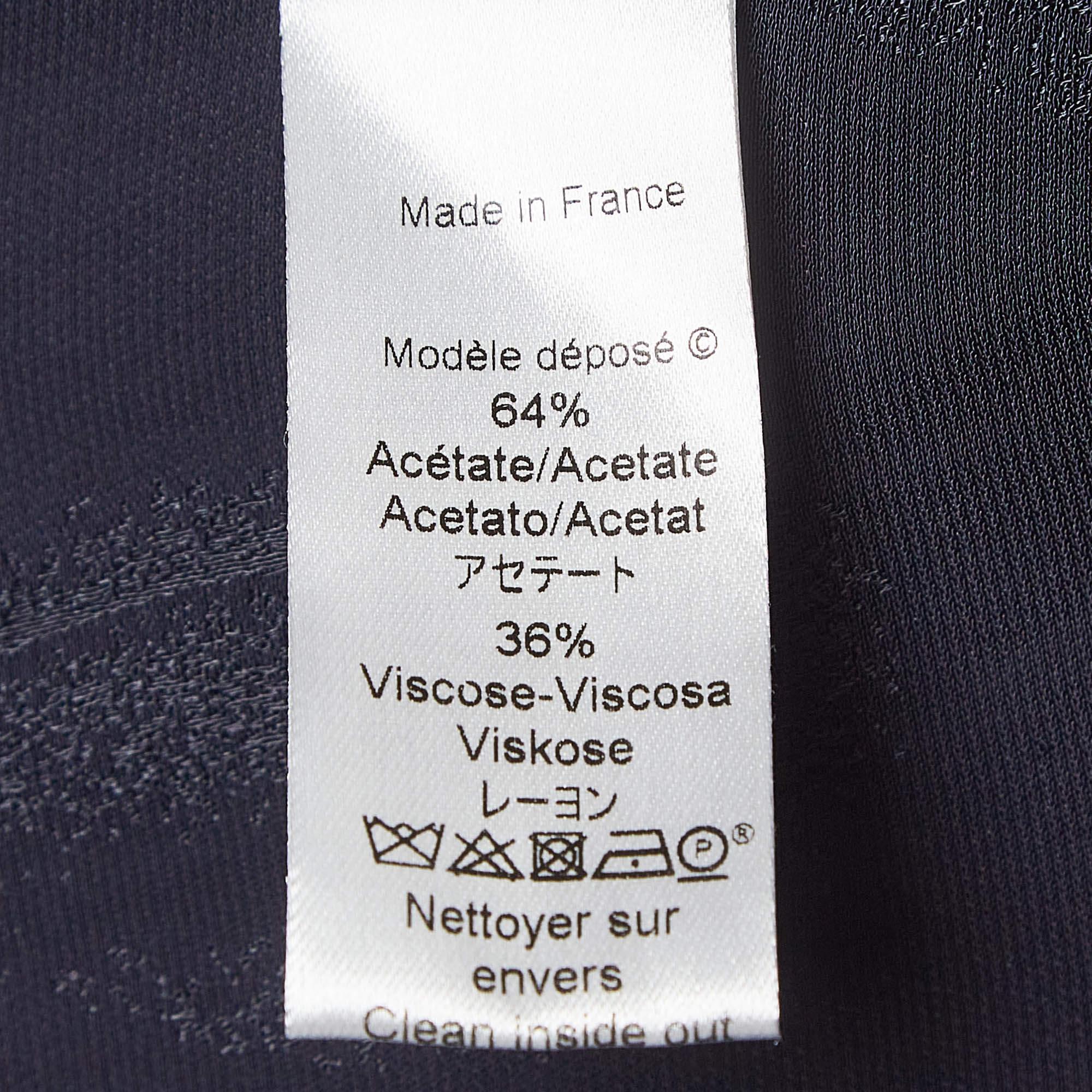 Women's Kenzo Navy Blue Patterned Satin Loose Fit Mini Dress S For Sale