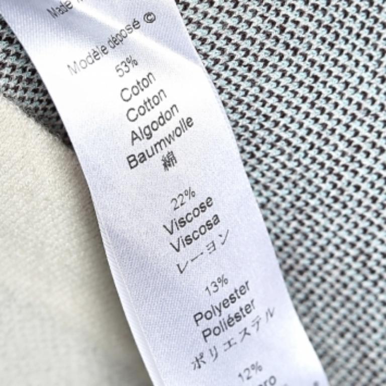 Gris Kenzo Off White Circle Patterned Cotton Knit Shift Dress S.S. White en vente