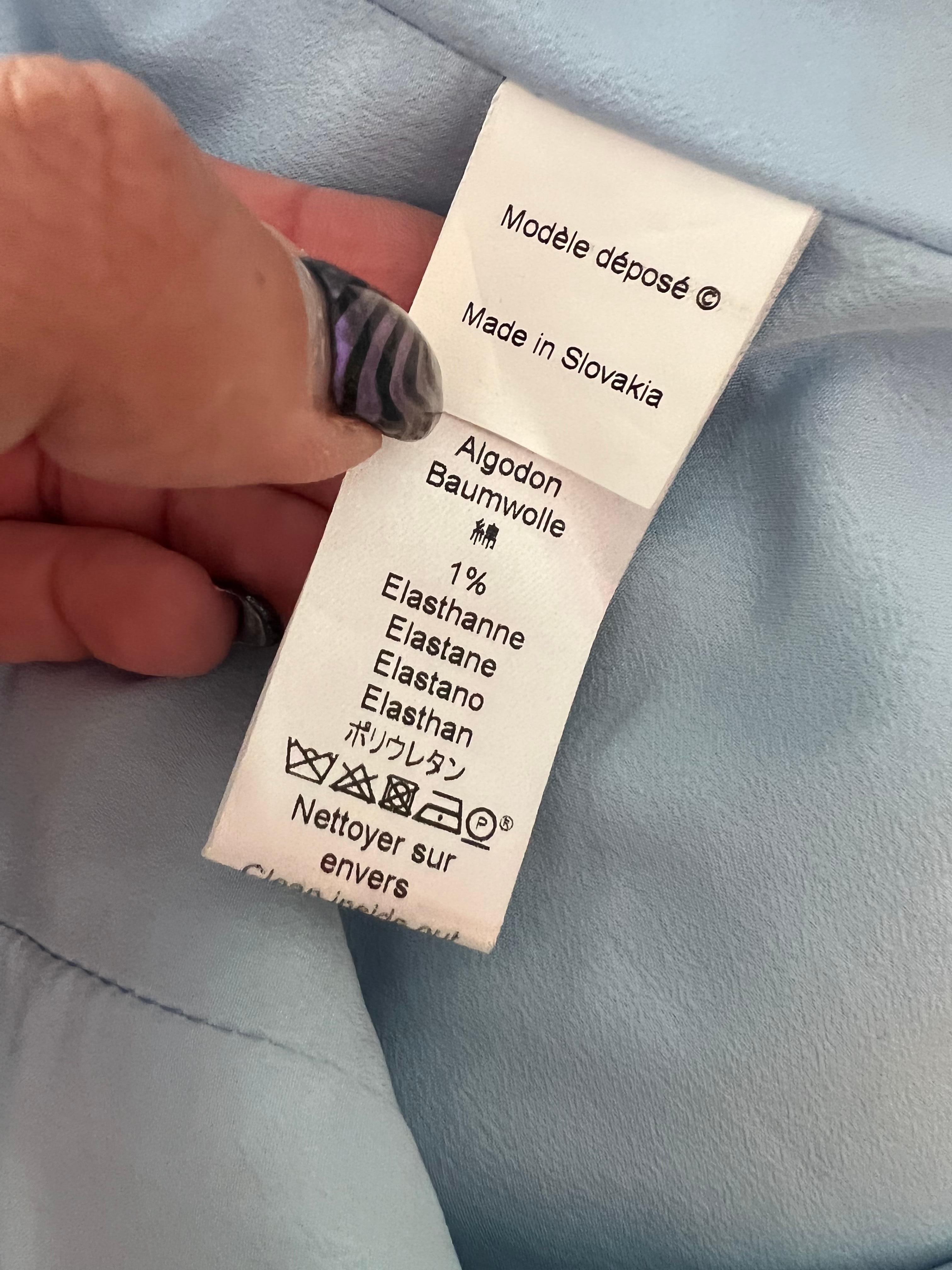 Kenzo Paris Baby Blue Cotton Mini Dress, Size 38 For Sale 8