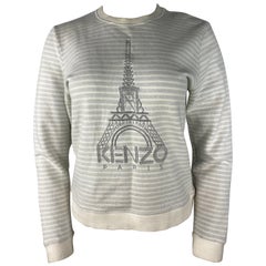 Kenzo Paris Grauer Pullover Pullover, Größe Large