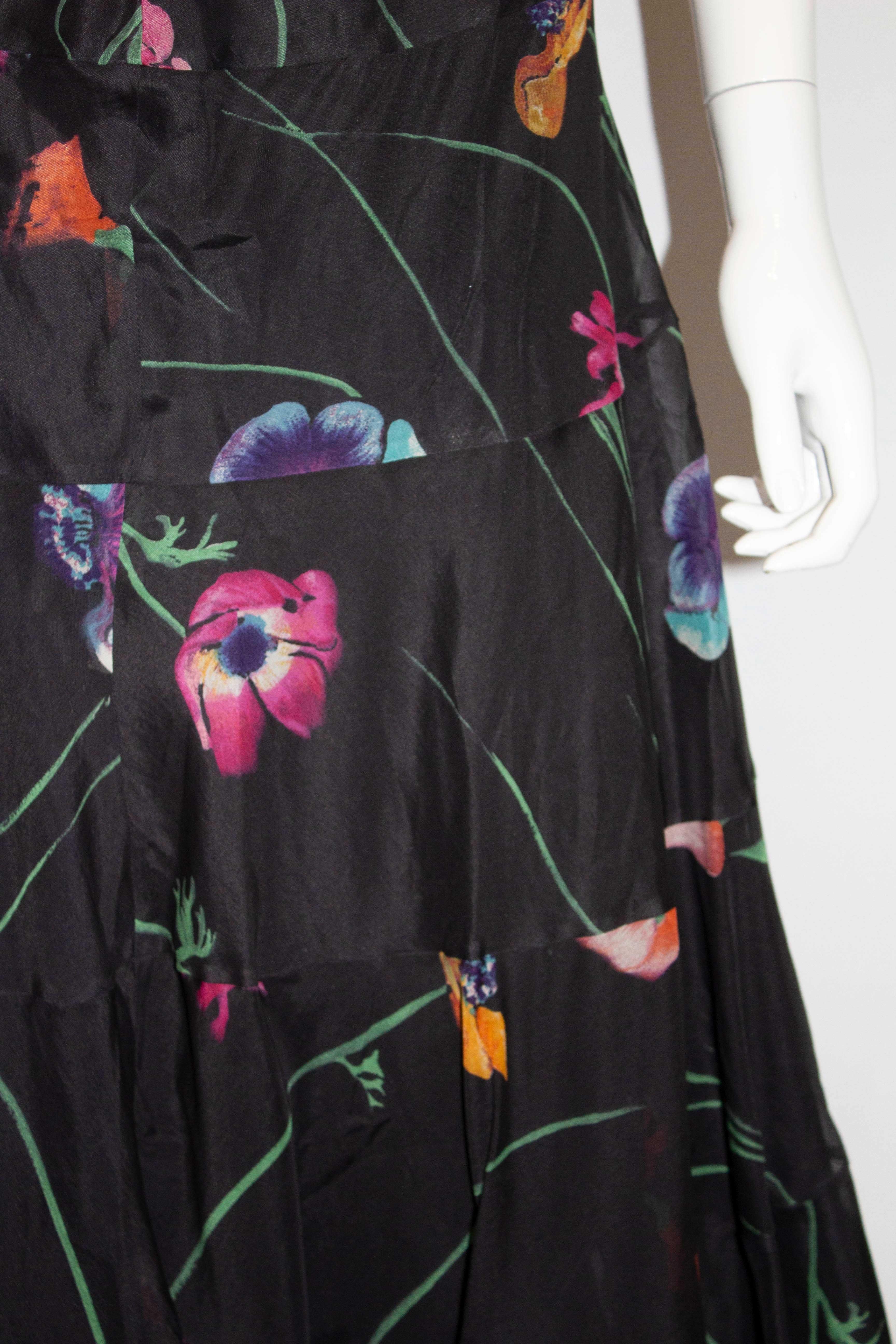 Kenzo Paris Silk Floral Skirt For Sale 2