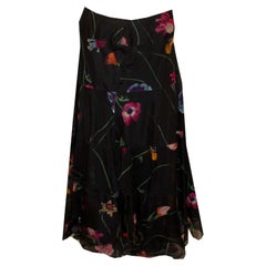 Kenzo Paris Silk Floral Skirt