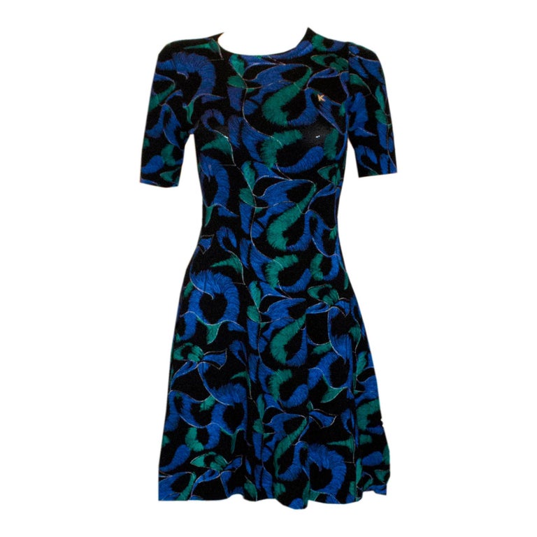 Kenzo Paris Spring Dress For Sale at 1stDibs | kenzo green dress,  flamboyant milan knit dress