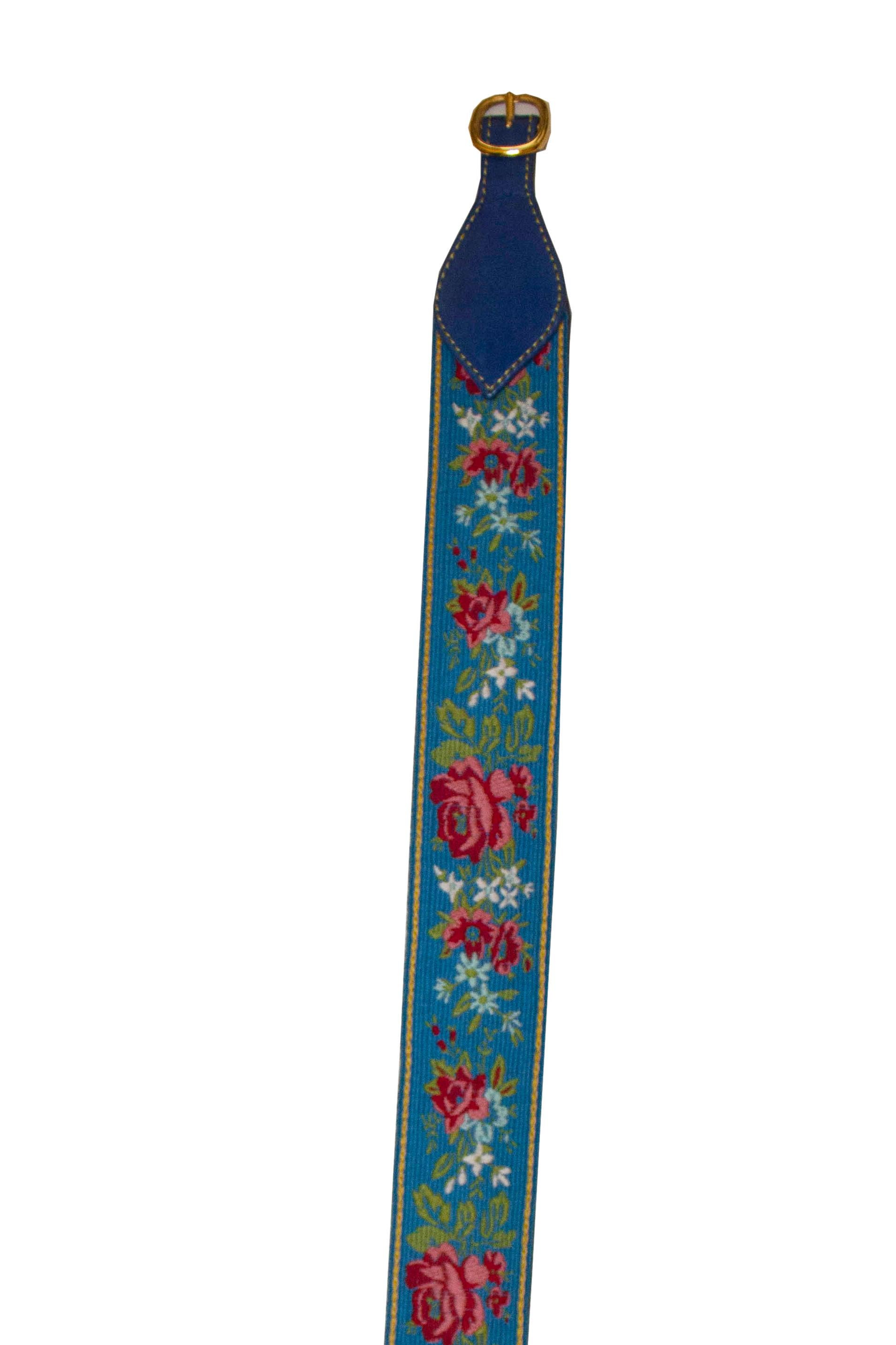 Kenzo Paris Turquoise Belt with Floral Detail 2
