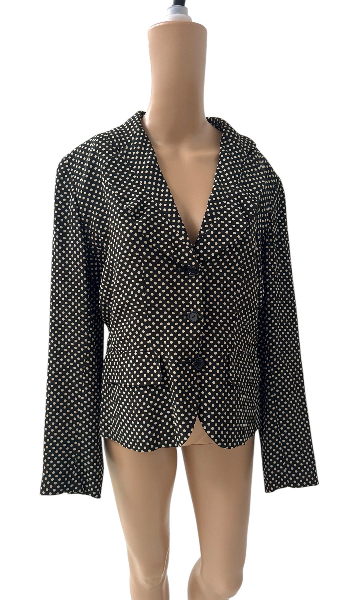 Kenzo Paris Vintage 1990s Polka Dot Fitted Blazer - We pay for import duty! in vendita 5