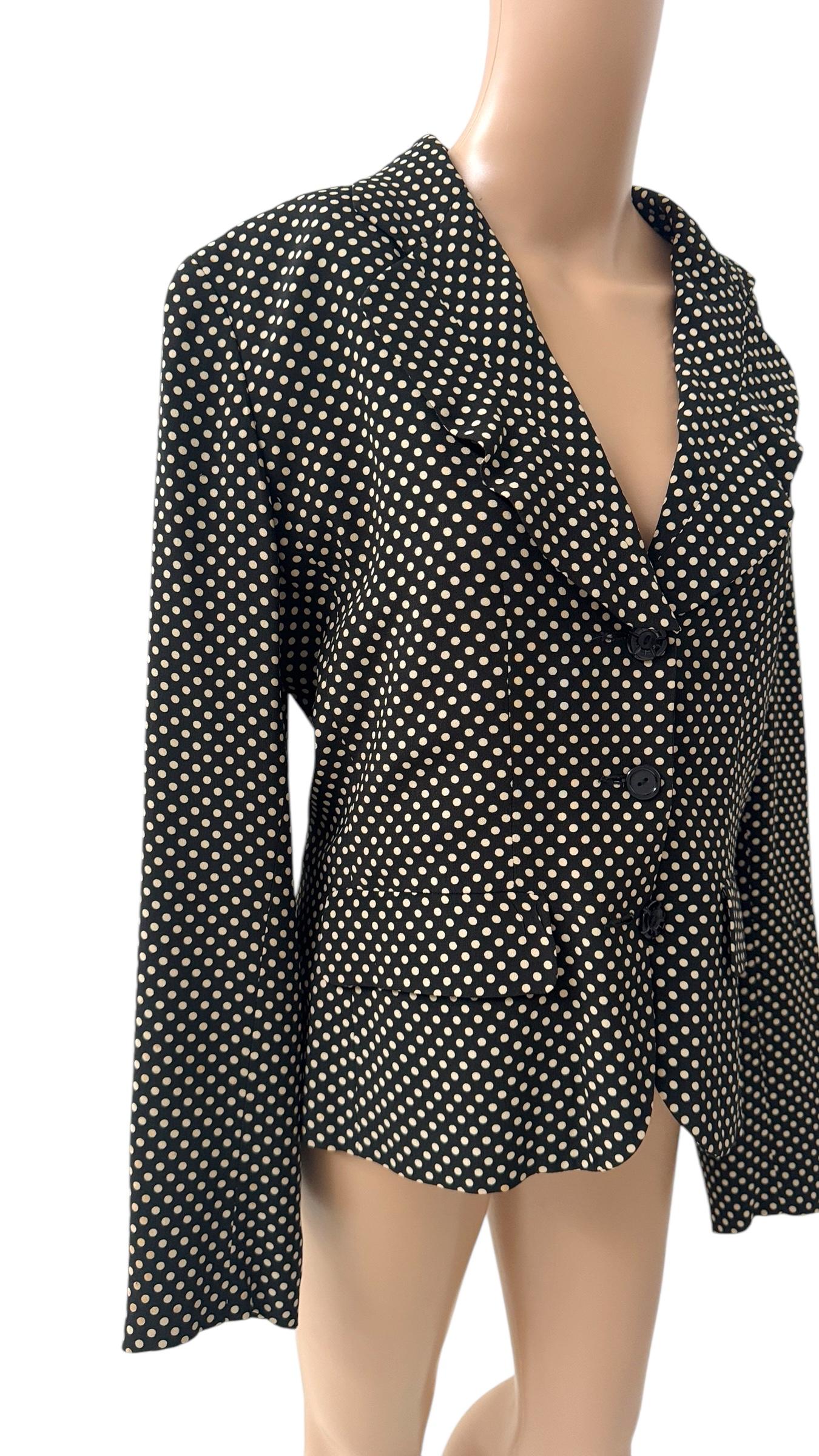 Kenzo Paris Vintage 1990s Polka Dot Fitted Blazer - We pay for import duty! in vendita 6