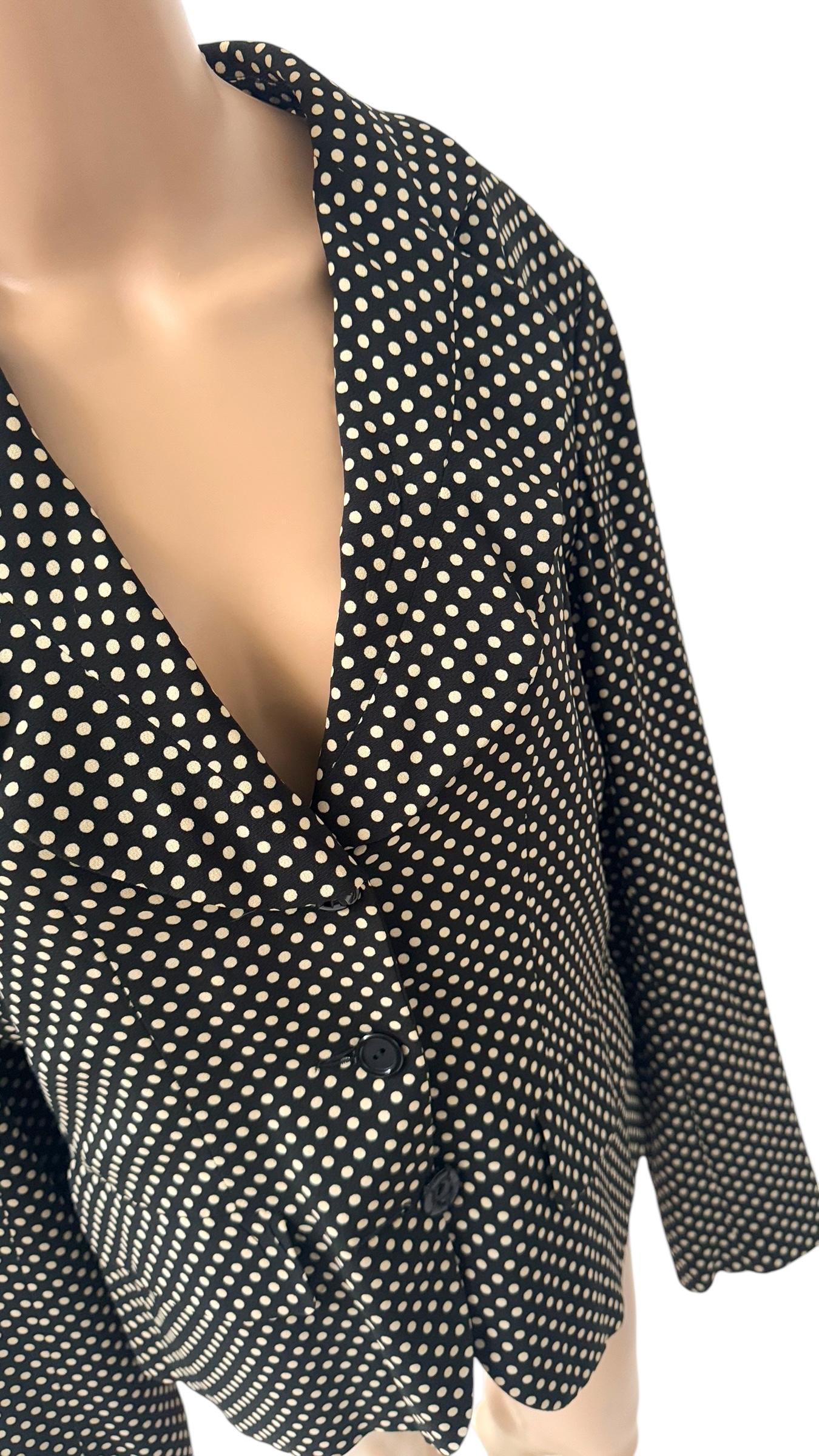Kenzo Paris Vintage 1990s Polka Dot Fitted Blazer - We pay for import duty! in vendita 7