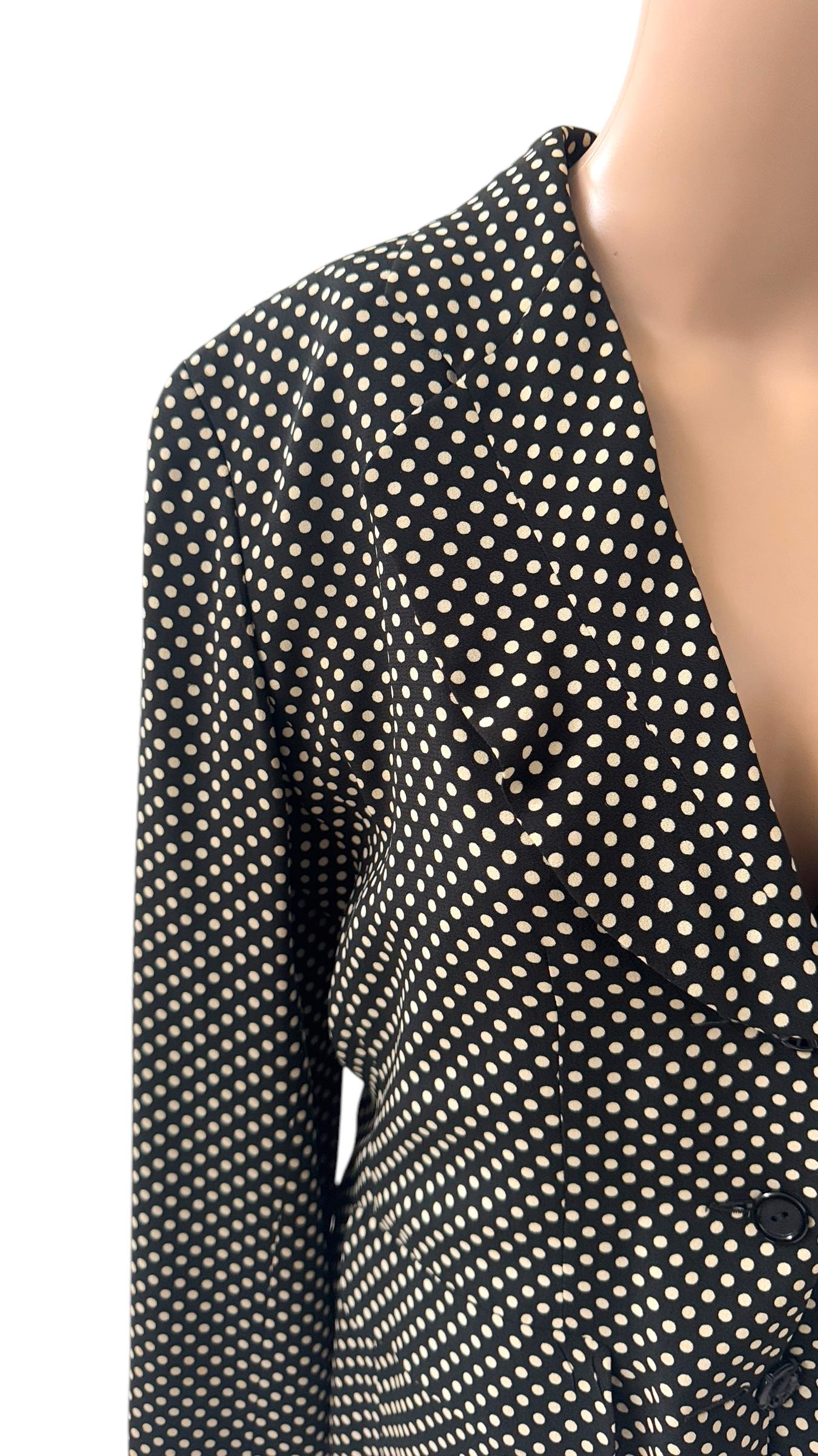 Kenzo Paris Vintage 1990s Polka Dot Fitted Blazer - We pay for import duty! in vendita 8