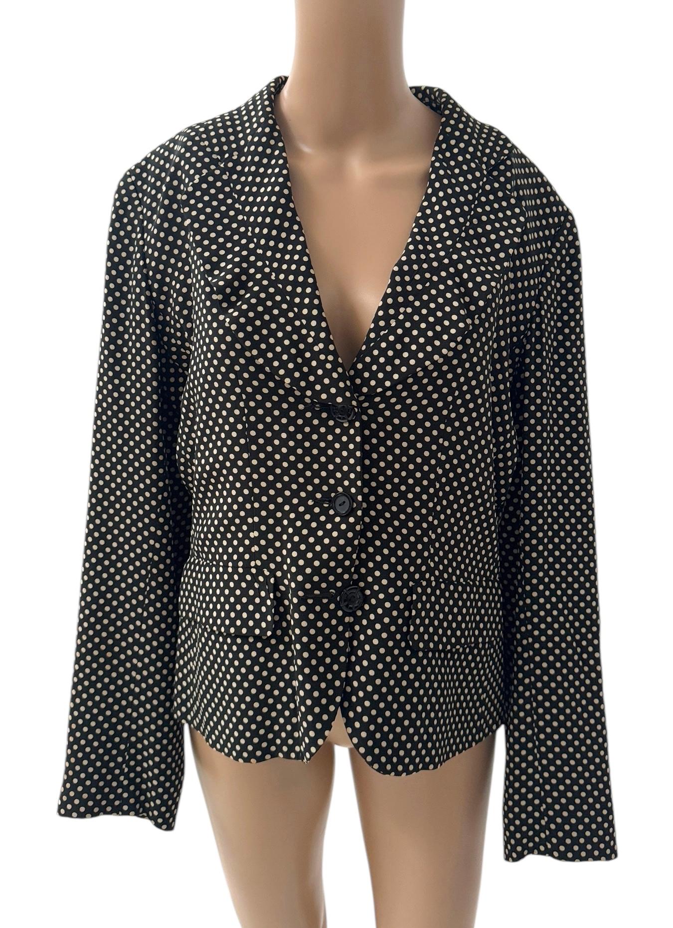 Kenzo Paris Vintage 1990s Polka Dot Fitted Blazer - We pay for import duty! in vendita 9