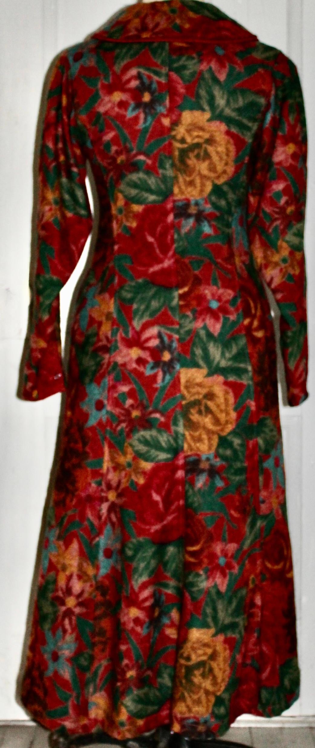 Women's Kenzo, Paris Wool Floral Dress For Sale