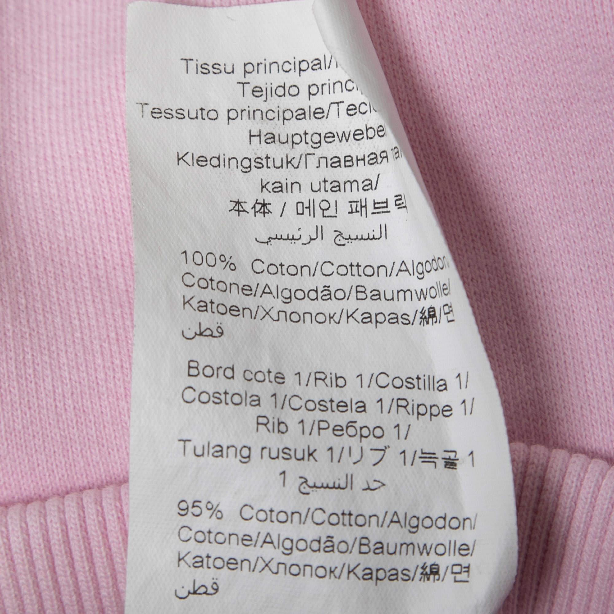 Kenzo Pink Logo Printed Cotton Knit Joggers S For Sale 2