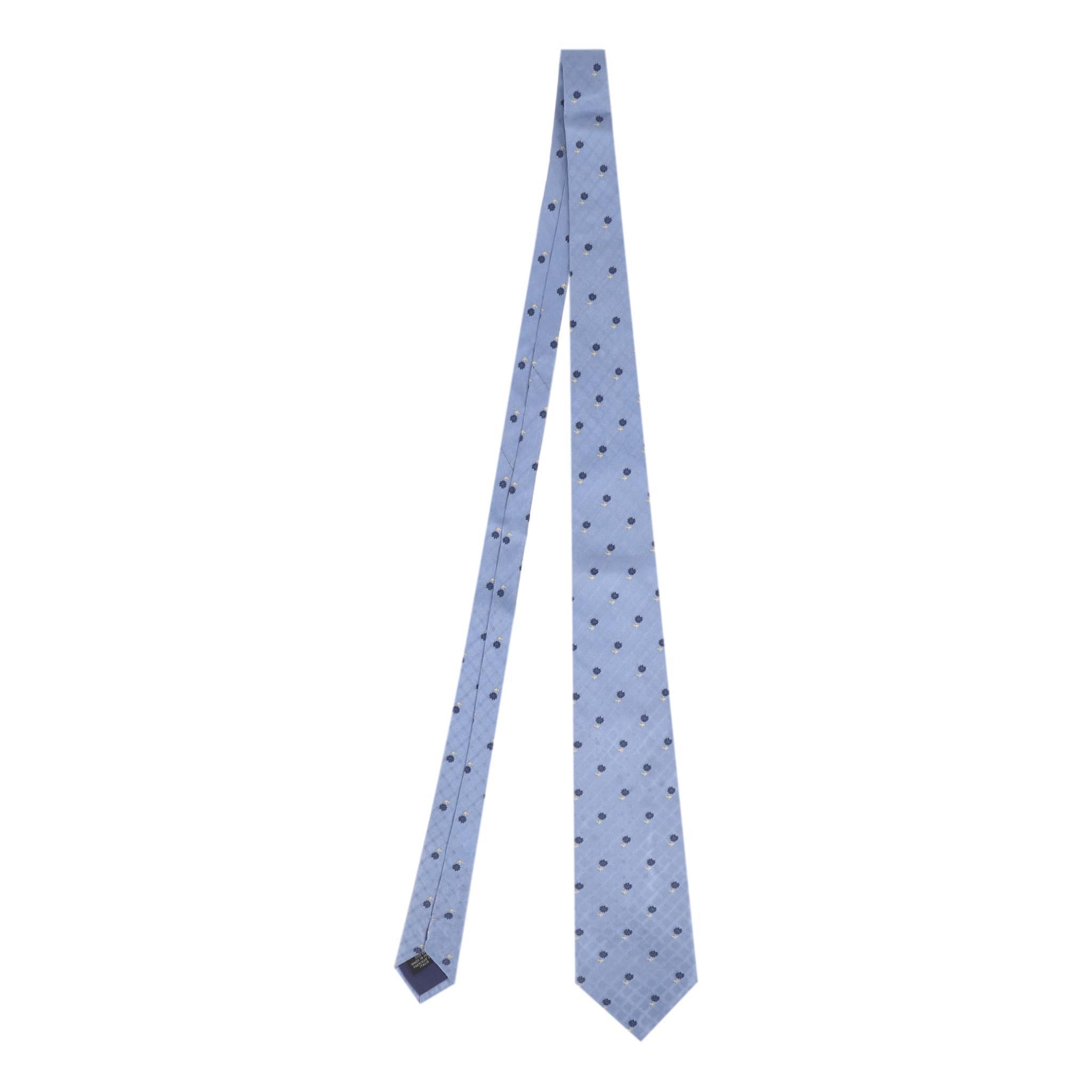 Kenzo Bedruckte Seidenkrawatte (Blau) im Angebot