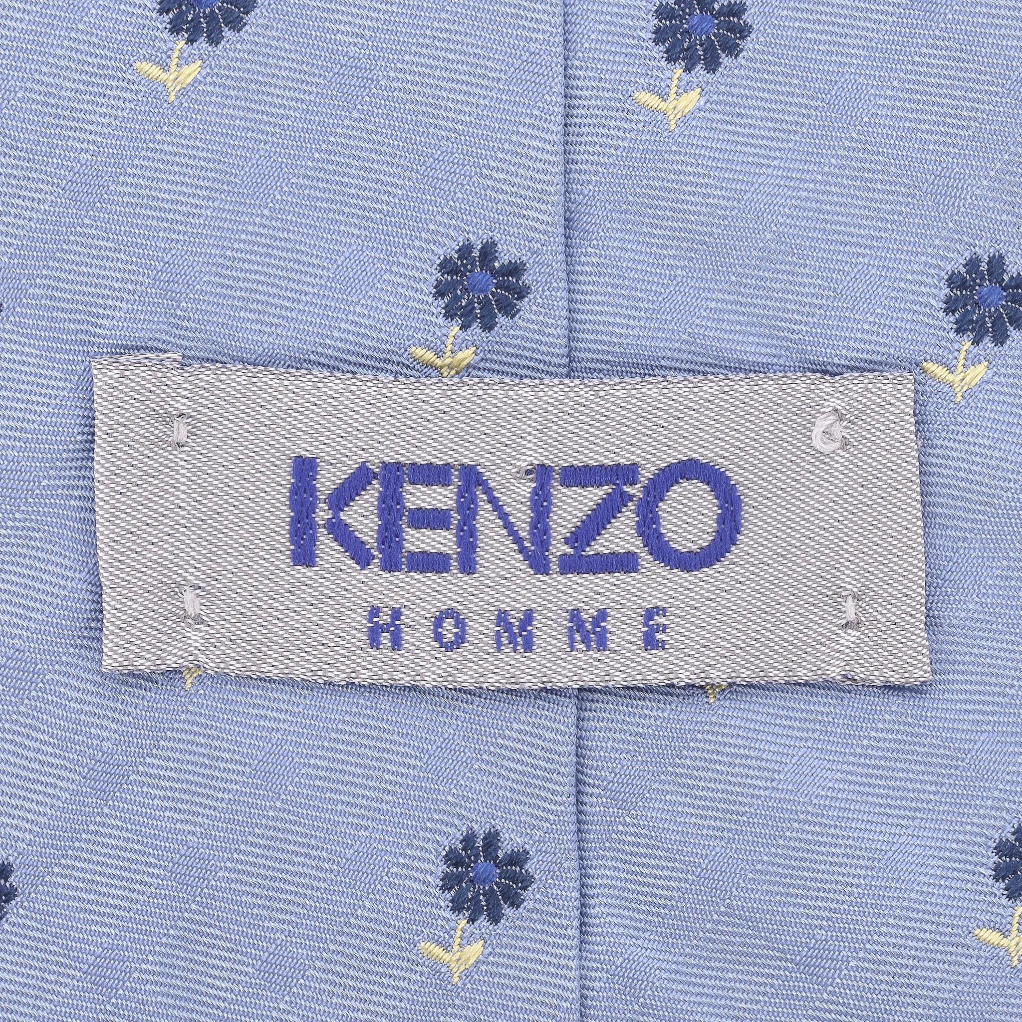 Kenzo Bedruckte Seidenkrawatte Herren im Angebot
