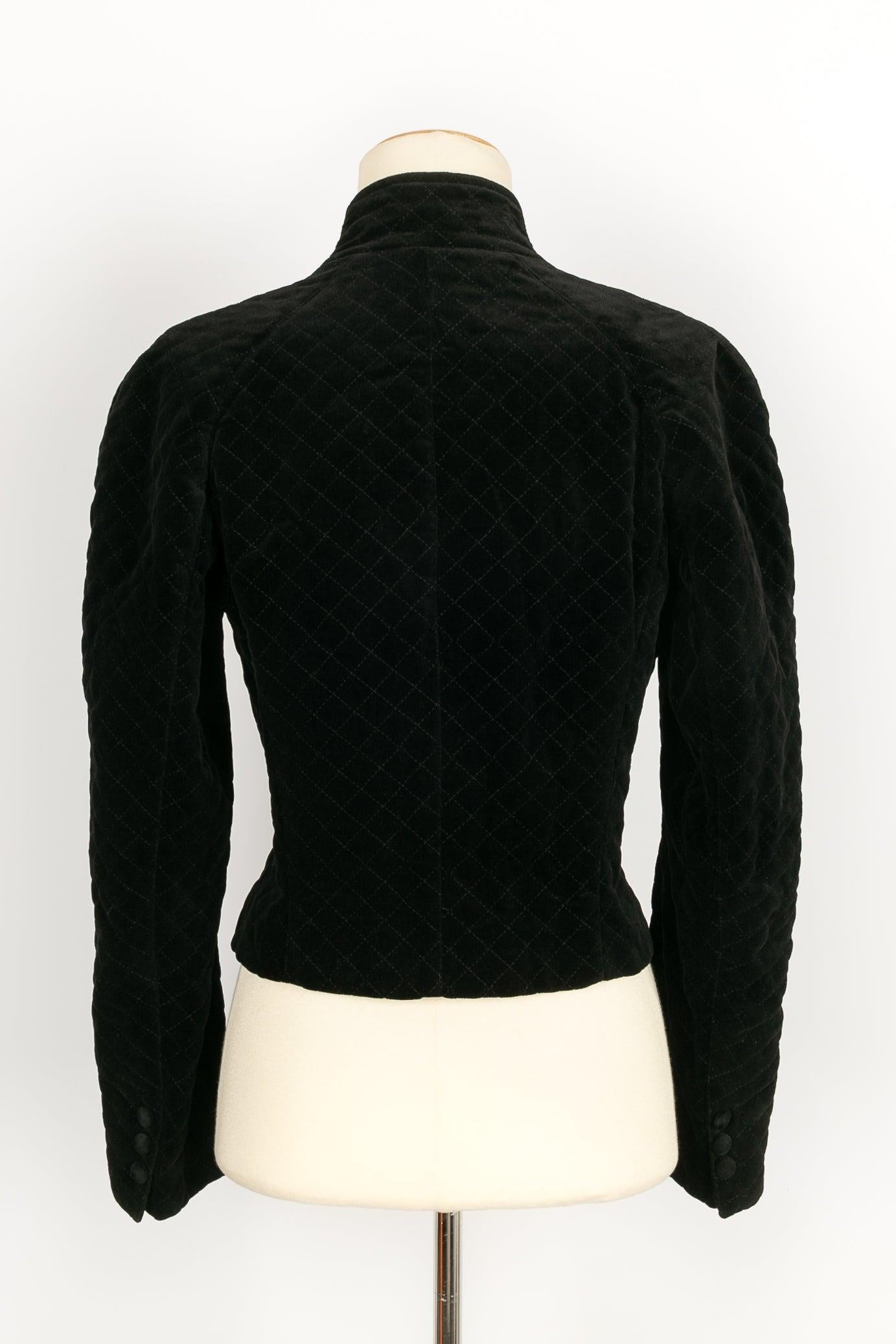 Kenzo Quilted Velvet Jacket In Excellent Condition In SAINT-OUEN-SUR-SEINE, FR