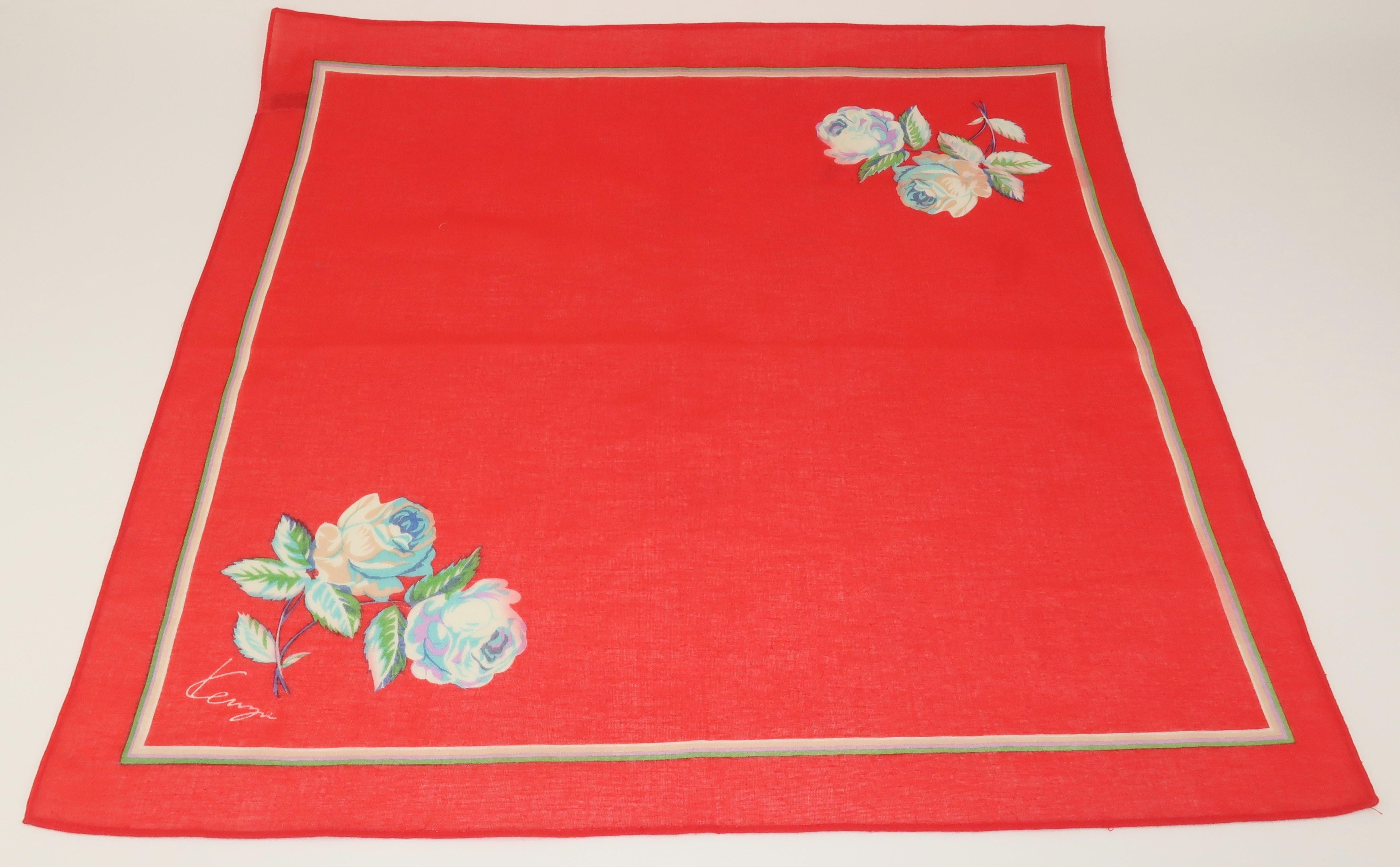 red floral bandana