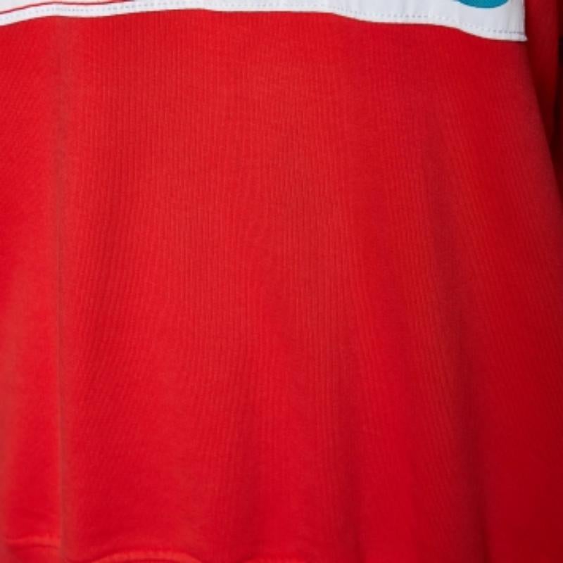 Kenzo Rojo La Collection Memento N°1 Sudadera Cuello Volante Algodón S en Bueno estado para la venta en Dubai, Al Qouz 2