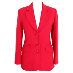 Kenzo Red Wool Fitted Jacket