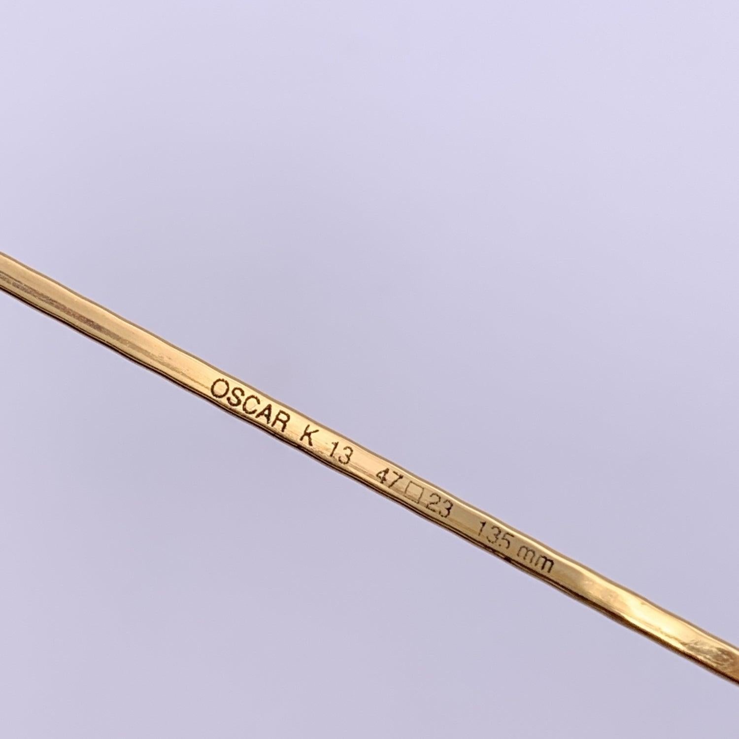 Kenzo Round Vintage Gold Unisex Sunglasses Oscar K 13 47/23 135 mm In Excellent Condition In Rome, Rome