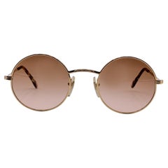 Kenzo Round Vintage Gold Unisex Sunglasses Oscar K 13 47/23 135 mm