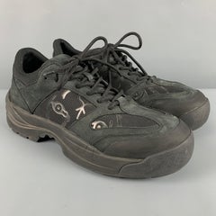 KENZO Size 11 Black Mesh Suede Low Top Sneakers