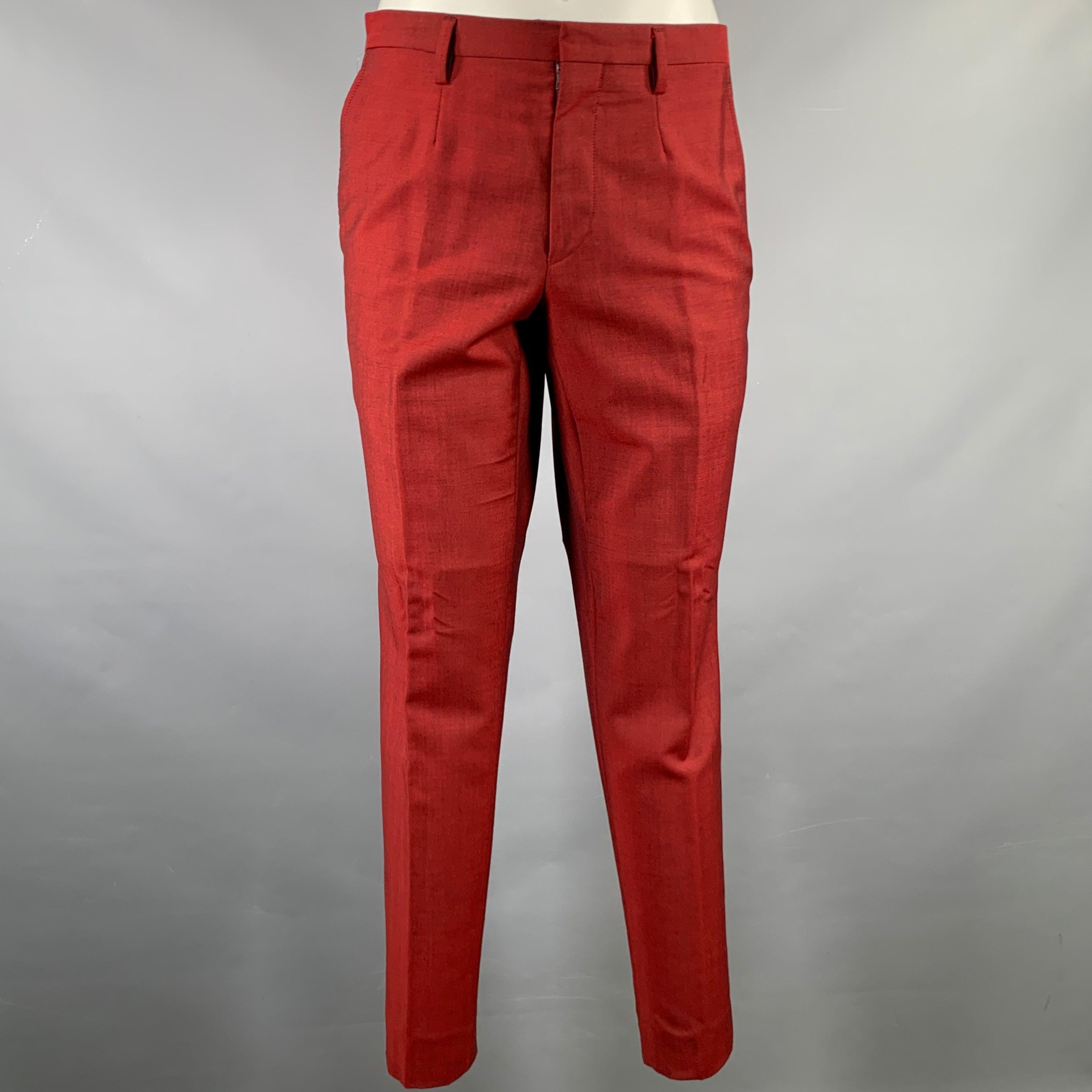 KENZO Tailleur tailleur à revers en mohair de laine bordeaux taille 38 Bon état - En vente à San Francisco, CA