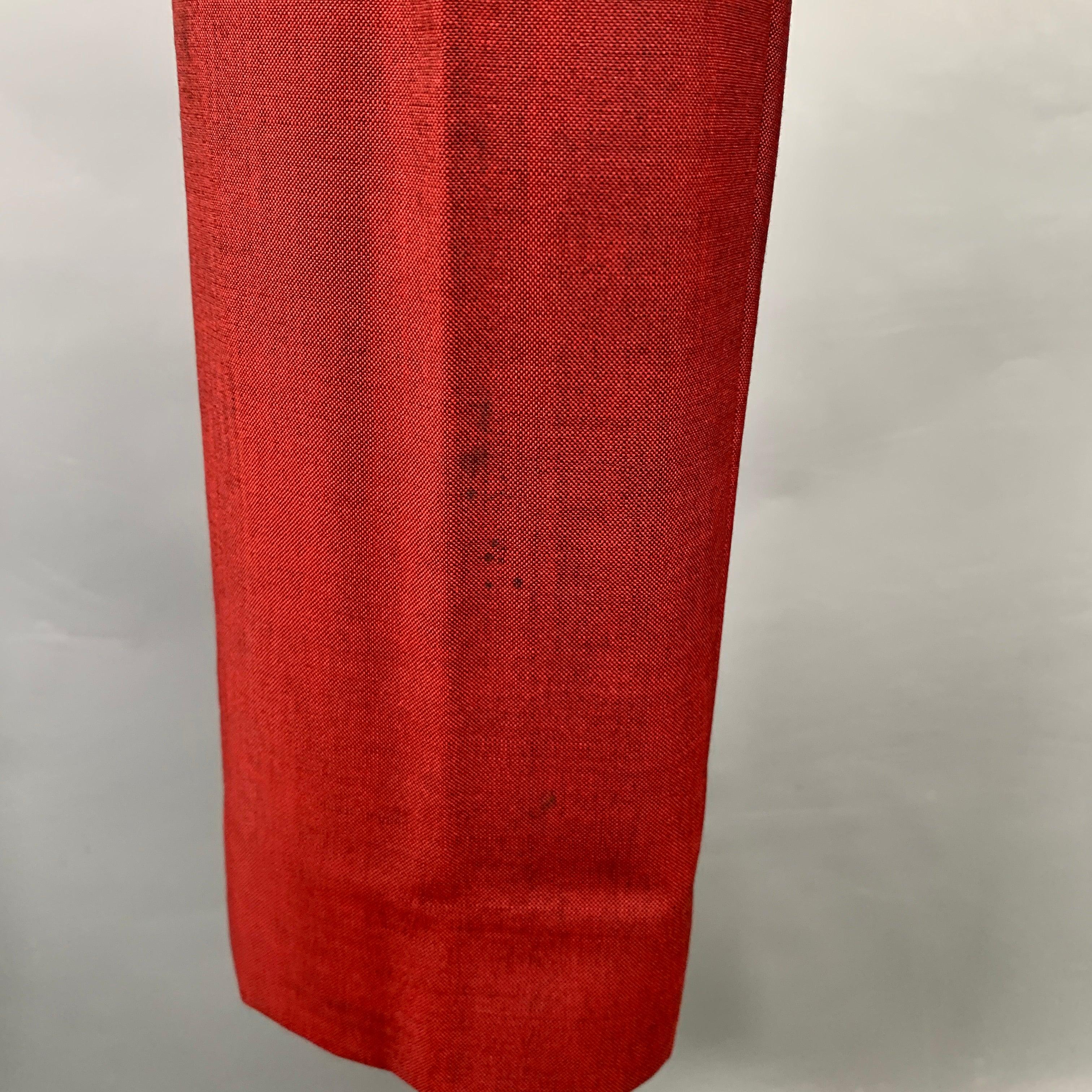 KENZO Tailleur tailleur à revers en mohair de laine bordeaux taille 38 en vente 2