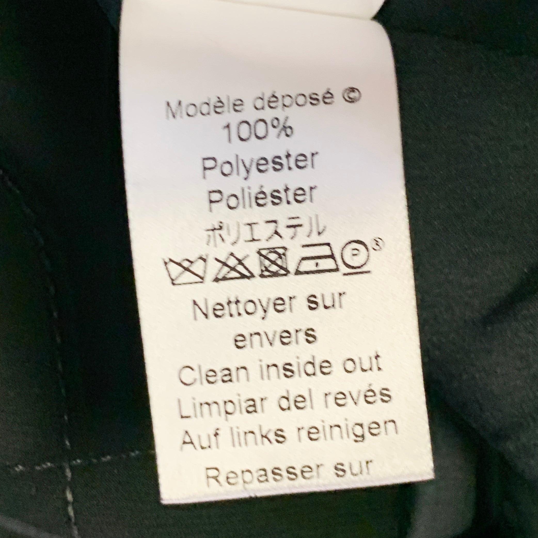 KENZO Size 4 Black Polyester Long Sleeve Knee Length V-Neck Shirt Dress For Sale 3