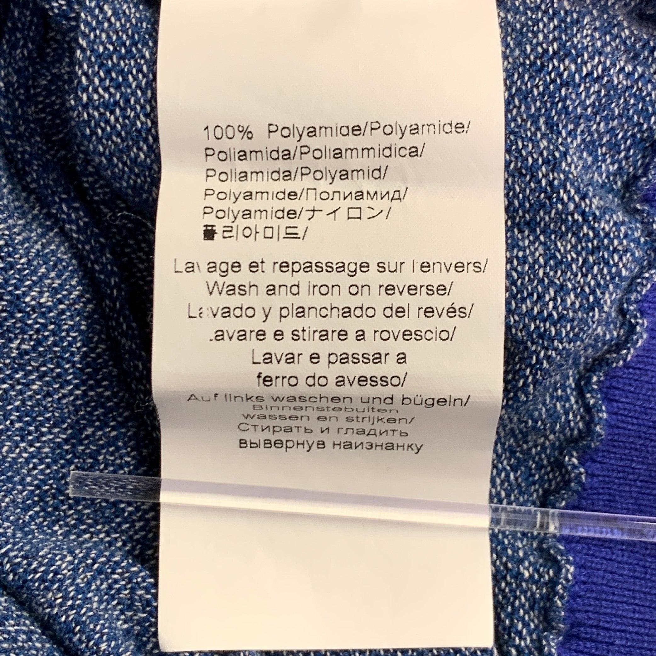 KENZO Größe M Heather Blue Green Knit Cotton Crew Neck Pullover im Angebot 4