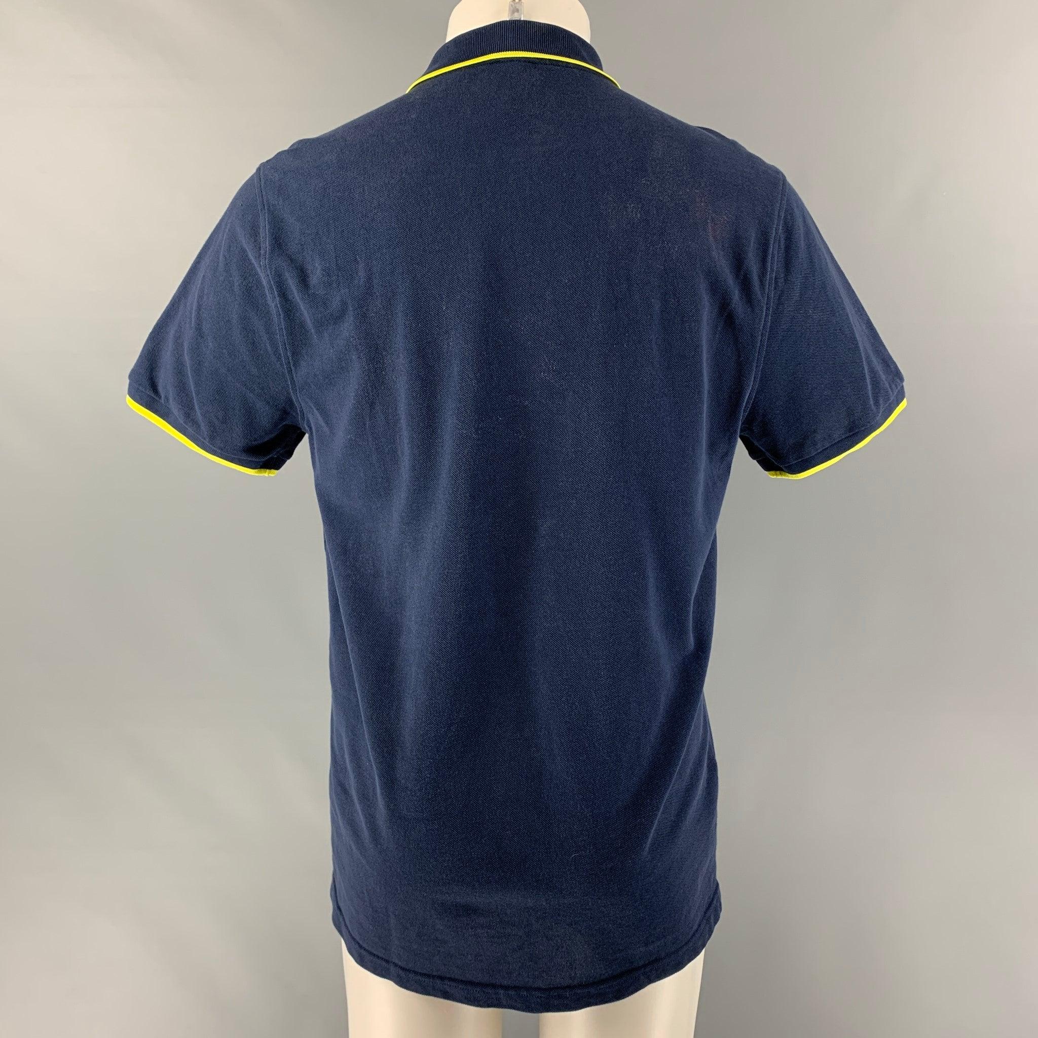 KENZO Size M Navy Buttoned Polo In Good Condition For Sale In San Francisco, CA