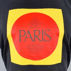 KENZO Size M Paris Black Multi Color Print Cotton Crew-Neck T-shirt
