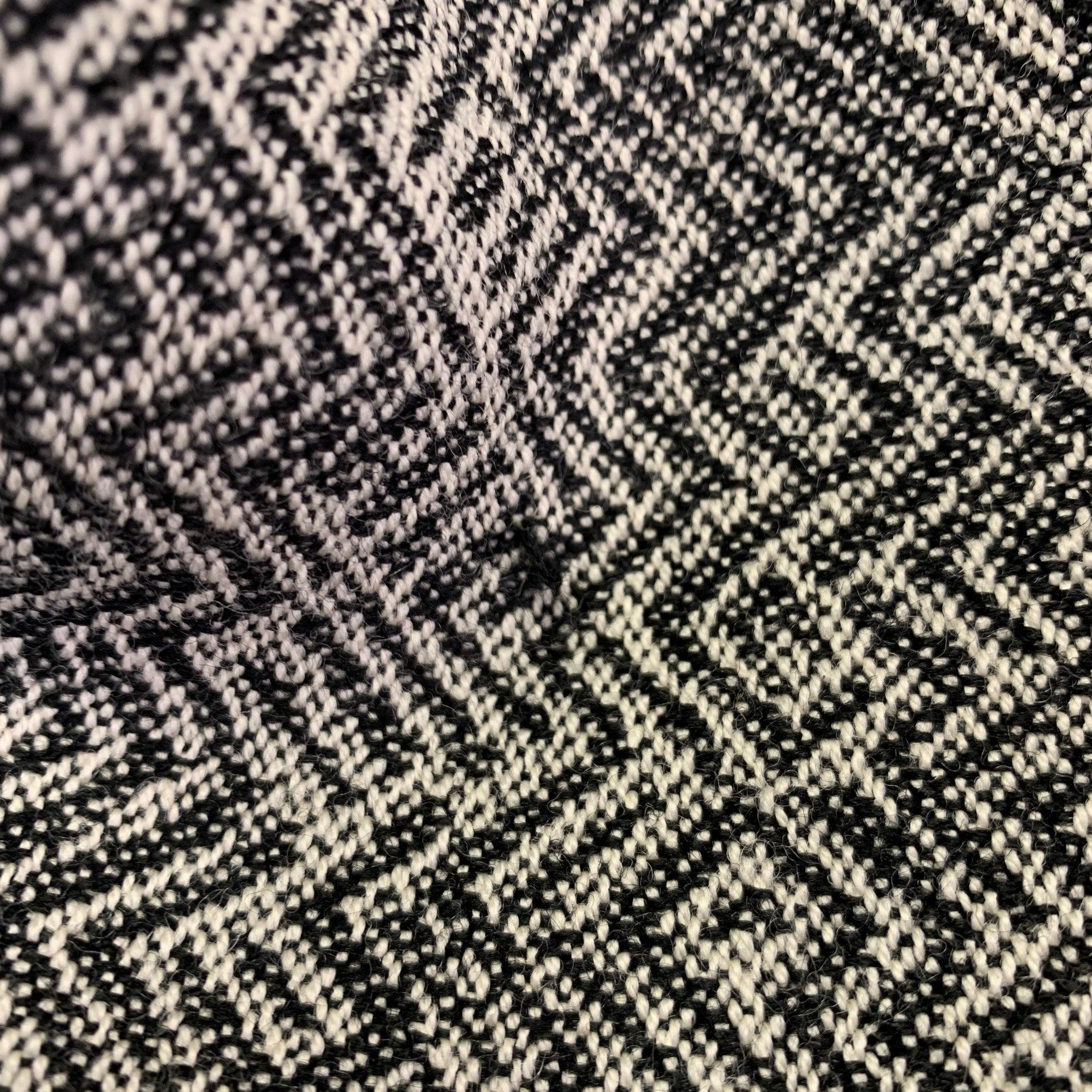 KENZO Blazer déconstruit à chevrons en laine noire et blanche, taille S en vente 3