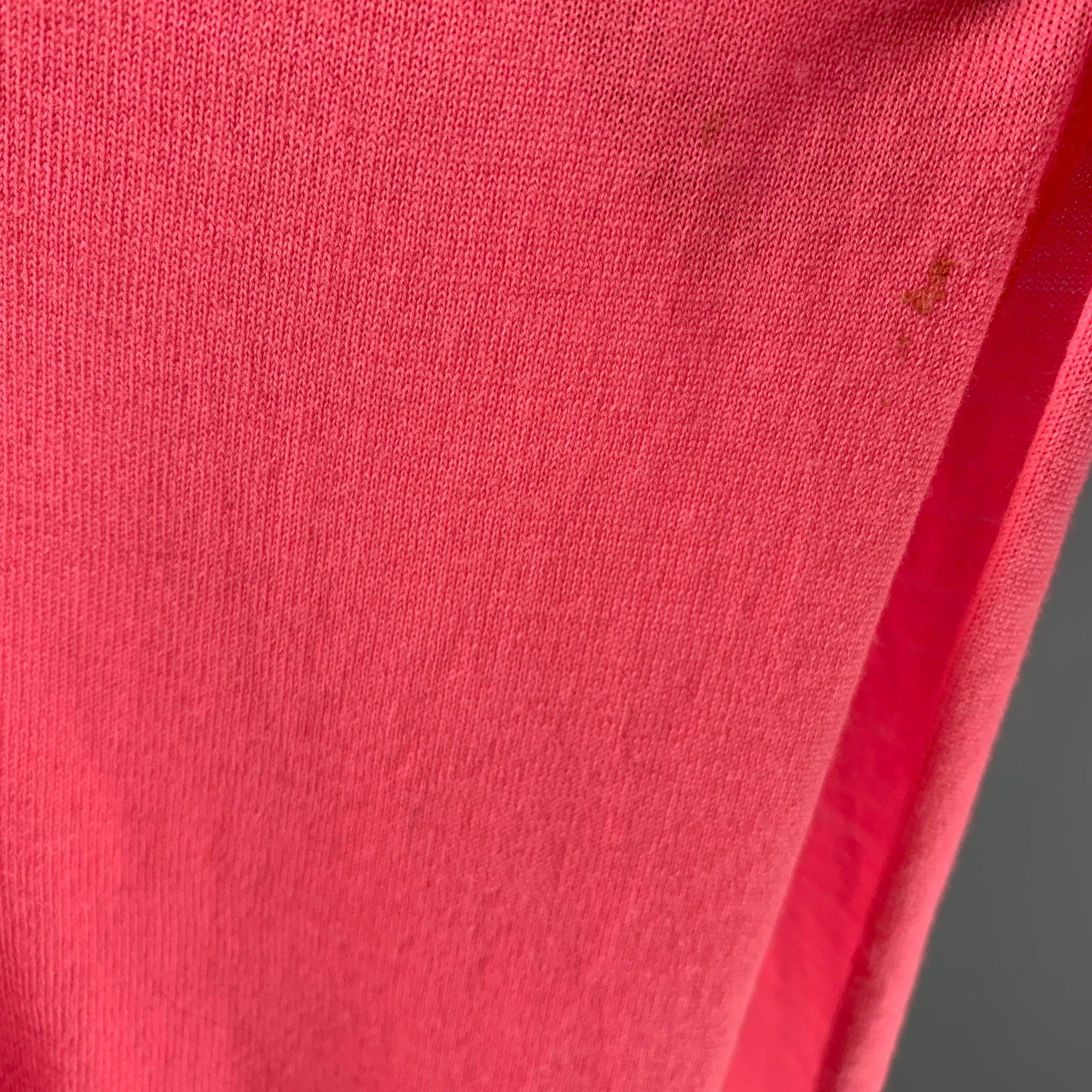 KENZO Size S Pink Wool V-Neck Vest For Sale 3