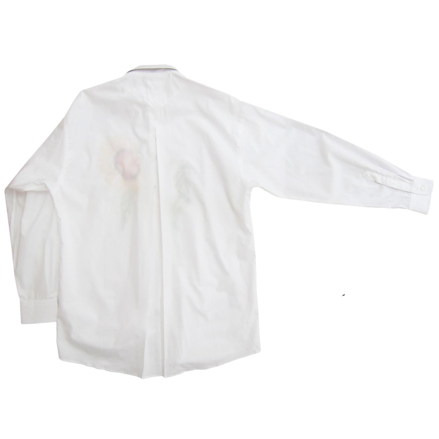 mens white shirt with embroidery