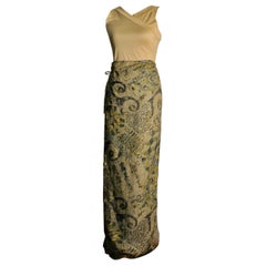 Vestido con falda envolvente Kenzo Takada