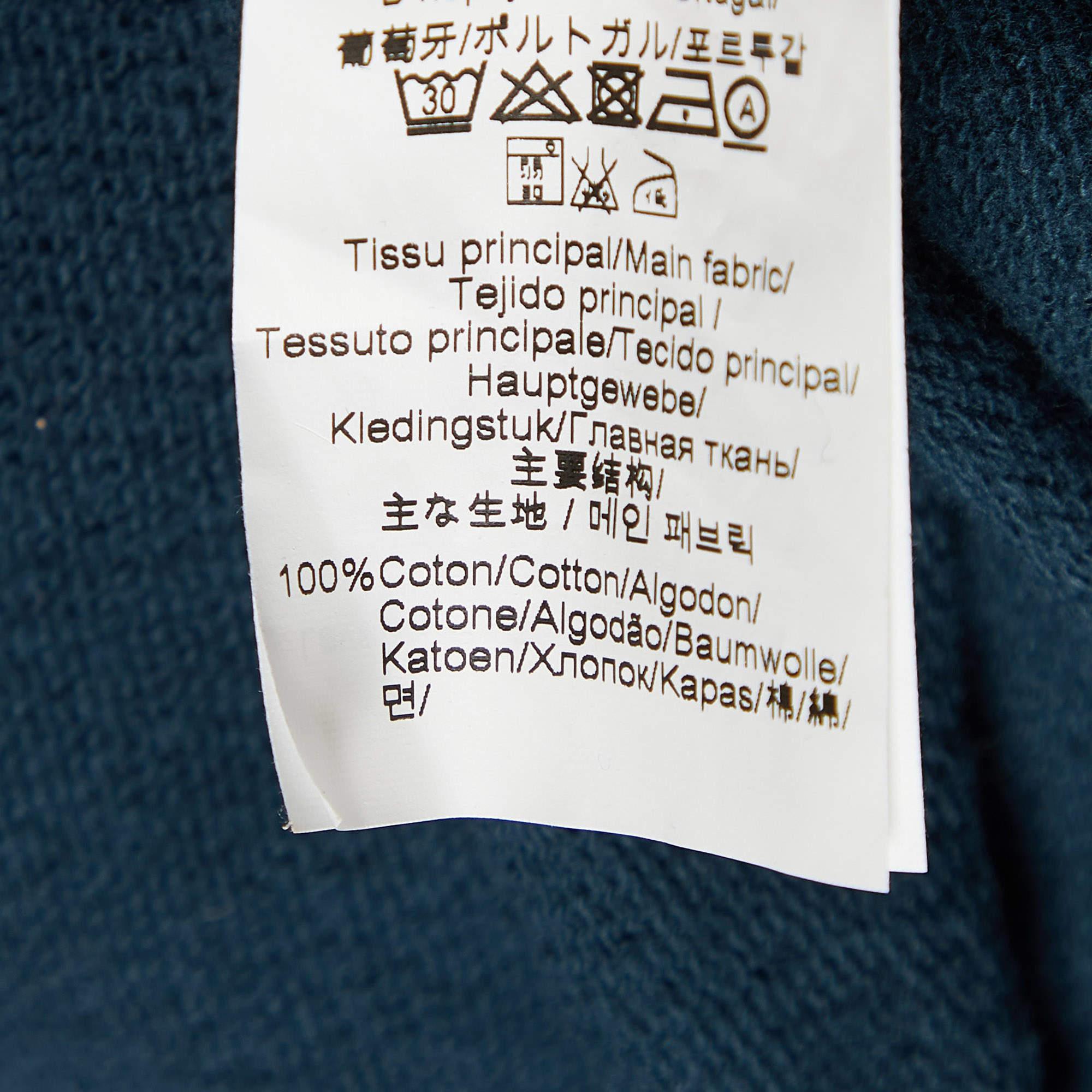 Kenzo Teal Green Tiger Embroidered Cotton Mini Dress S 1