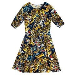 Kenzo Tiger Print Wool Dress