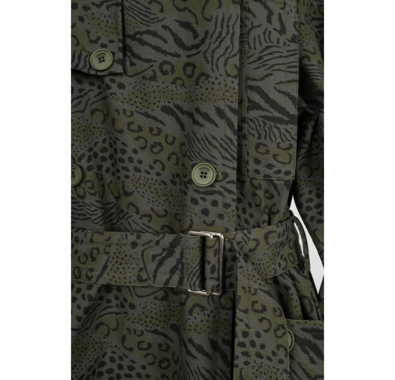 Kenzo Trench Coat with Animal Patterns For Sale 9