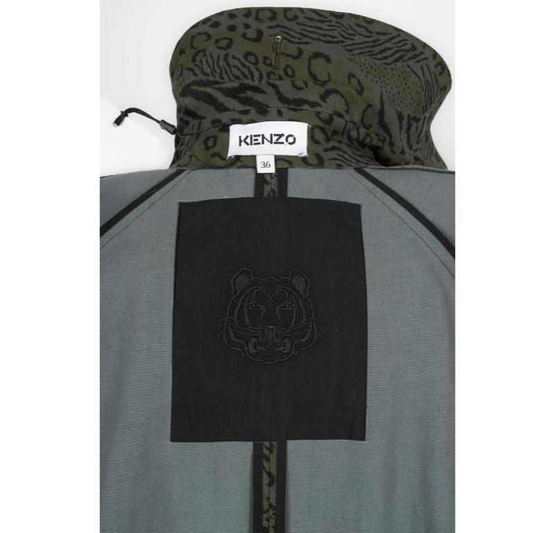 Kenzo Trench Coat with Animal Patterns For Sale 10