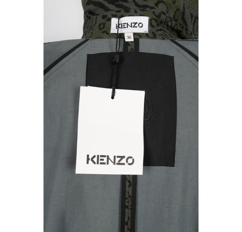 Kenzo Trench Coat with Animal Patterns For Sale 11