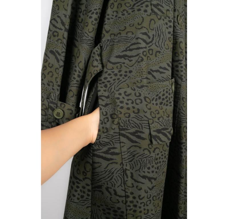 Kenzo Trench Coat with Animal Patterns For Sale 1