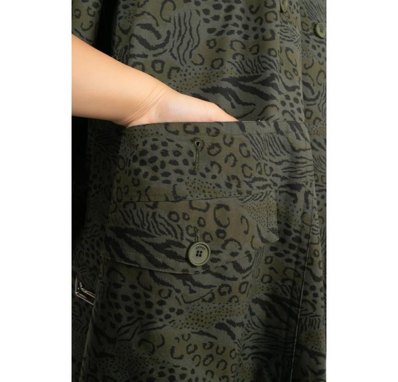 Kenzo Trench Coat with Animal Patterns For Sale 2