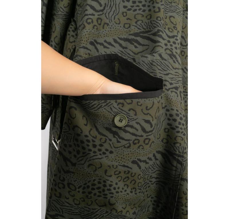 Kenzo Trench Coat with Animal Patterns For Sale 3